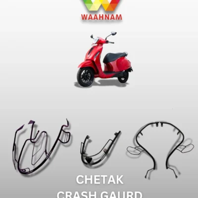 BAJAJ CHETAK ELECTRIC STAINLESS STEEL BLACK POWDER COATING CRASH GAURD SET