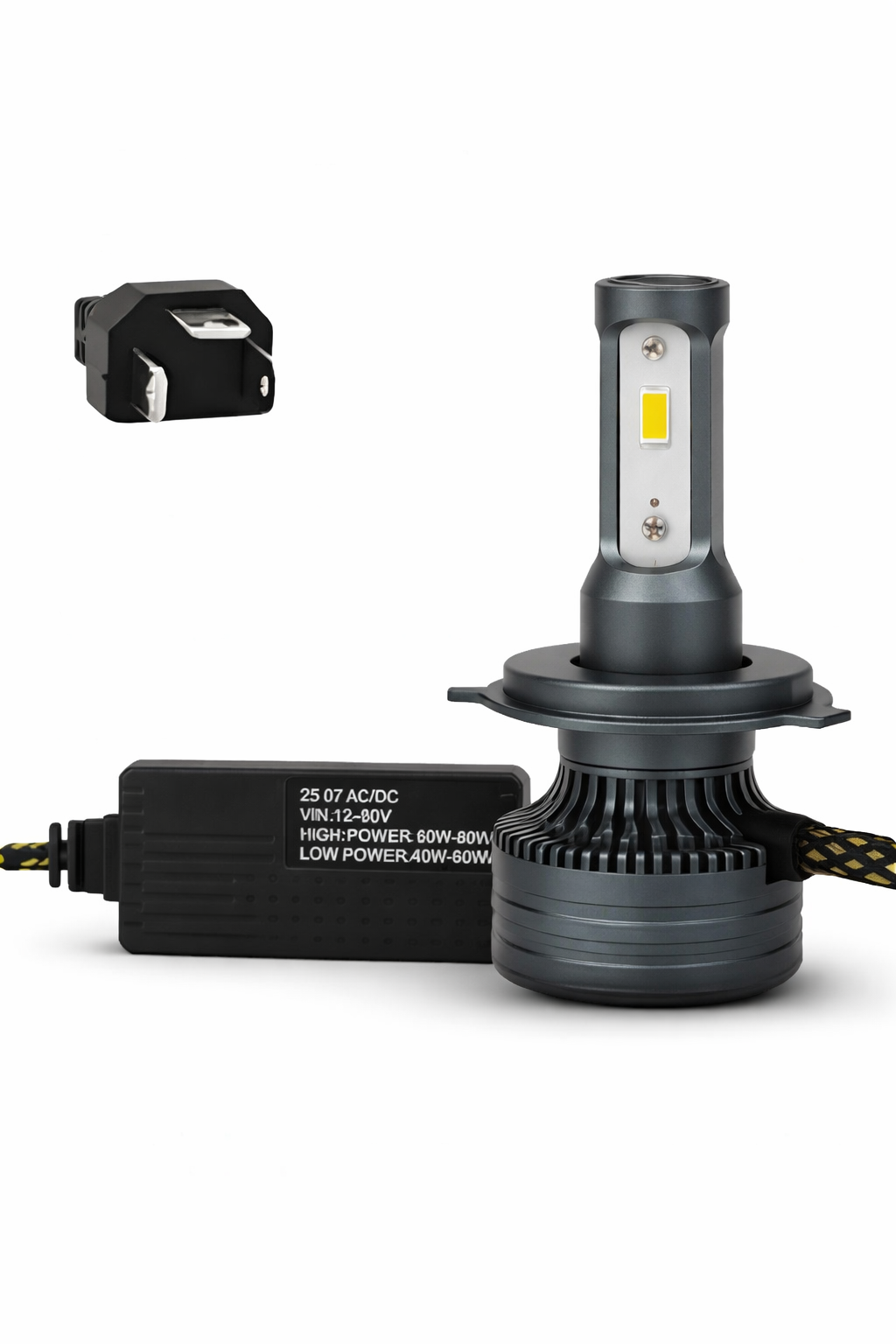 130W White LED H4 Headlight Bulb - Image 4