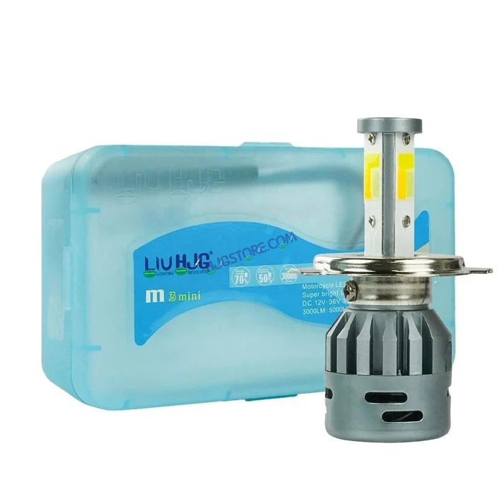 HJG M3 Mini motorcycle LED headlight bulb.